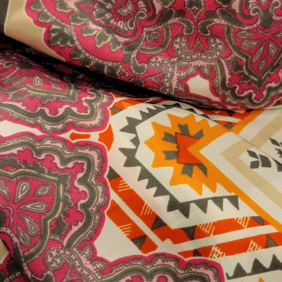 Eliza J Scarf Print Flowy Maxi Dress sz 2 Modcloth - Picture 7 of 9